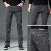 ICPANS Men's Classic Stretch Denim Jeans – Vintage Black, Regular Fit (Sizes 29-40)  Adomoo
